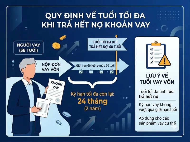 Quy tắc tính tuổi tối đa tại thời điểm kết thúc khoản vay