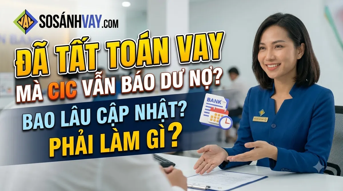 Đã tất toán khoản vay mà CIC vẫn báo dư nợ: Nguyên nhân độ trễ dữ liệu và quy trình xử lý theo quy định