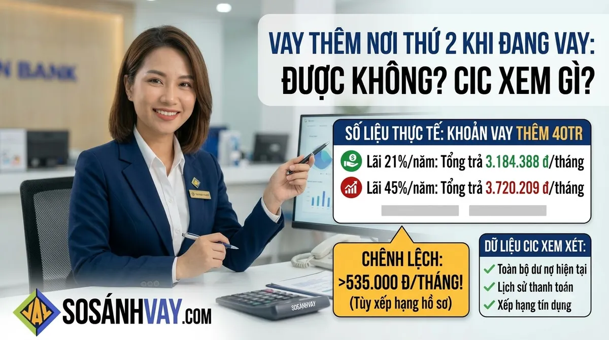 Đang vay một nơi có vay thêm nơi thứ hai được không và cách CIC ghi nhận