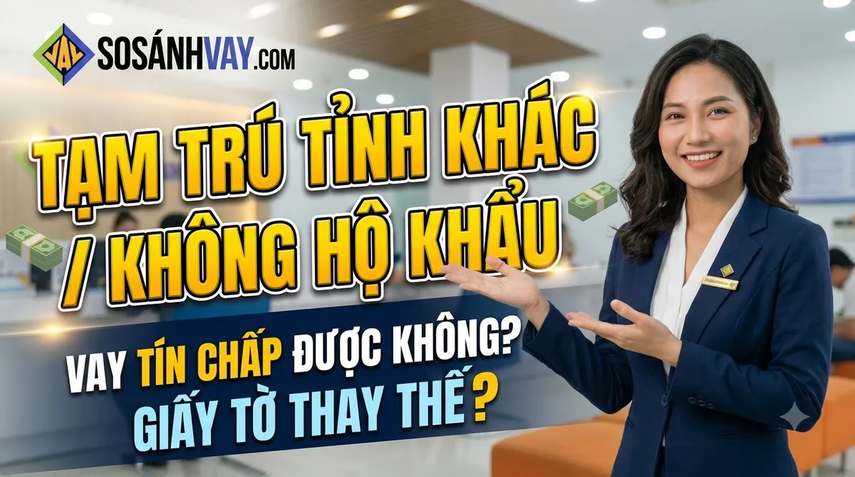 Không có hộ khẩu và đang tạm trú tỉnh khác vay tín chấp được không, cần giấy tờ gì thay sổ hộ khẩu