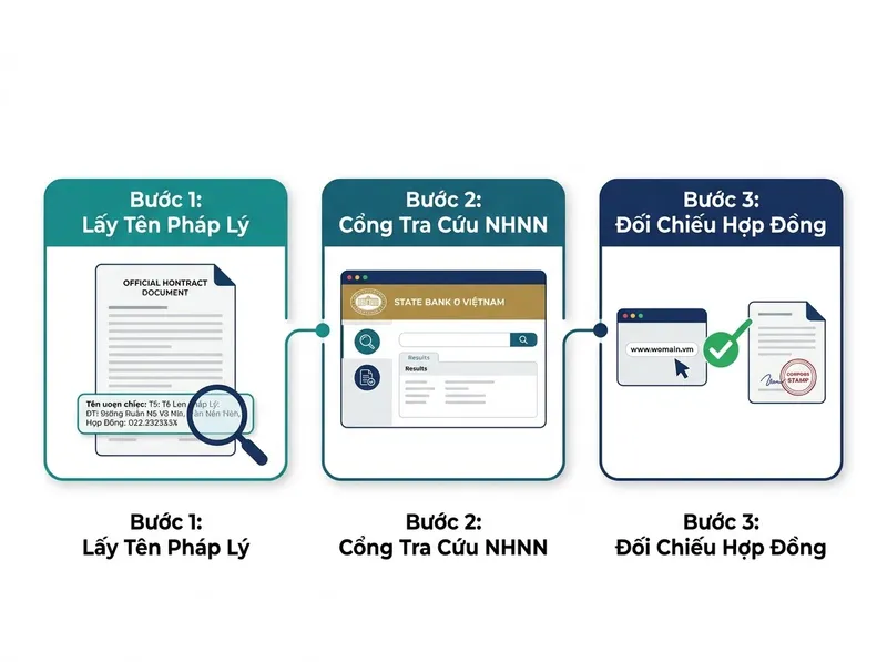 Quy trình 3 bước tra cứu tổ chức tín dụng chính quy trên cổng thông tin NHNN