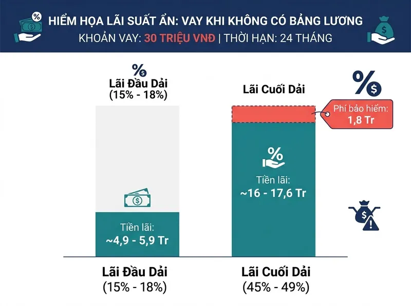 Cái giá của việc vay tín chấp không có bảng lương